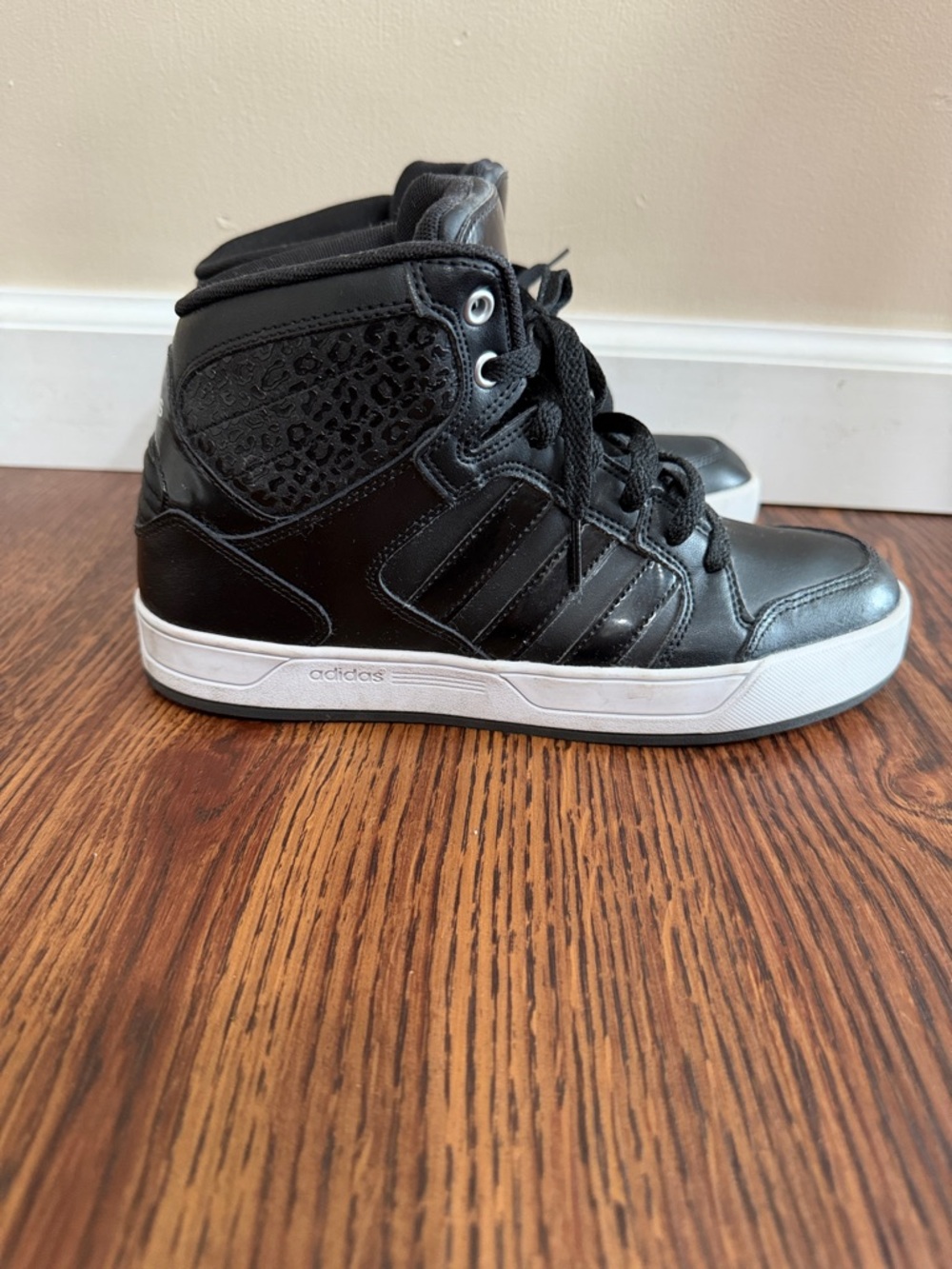 adidas Black High-Top Sneakers with White Soles - Picture 6 of 7